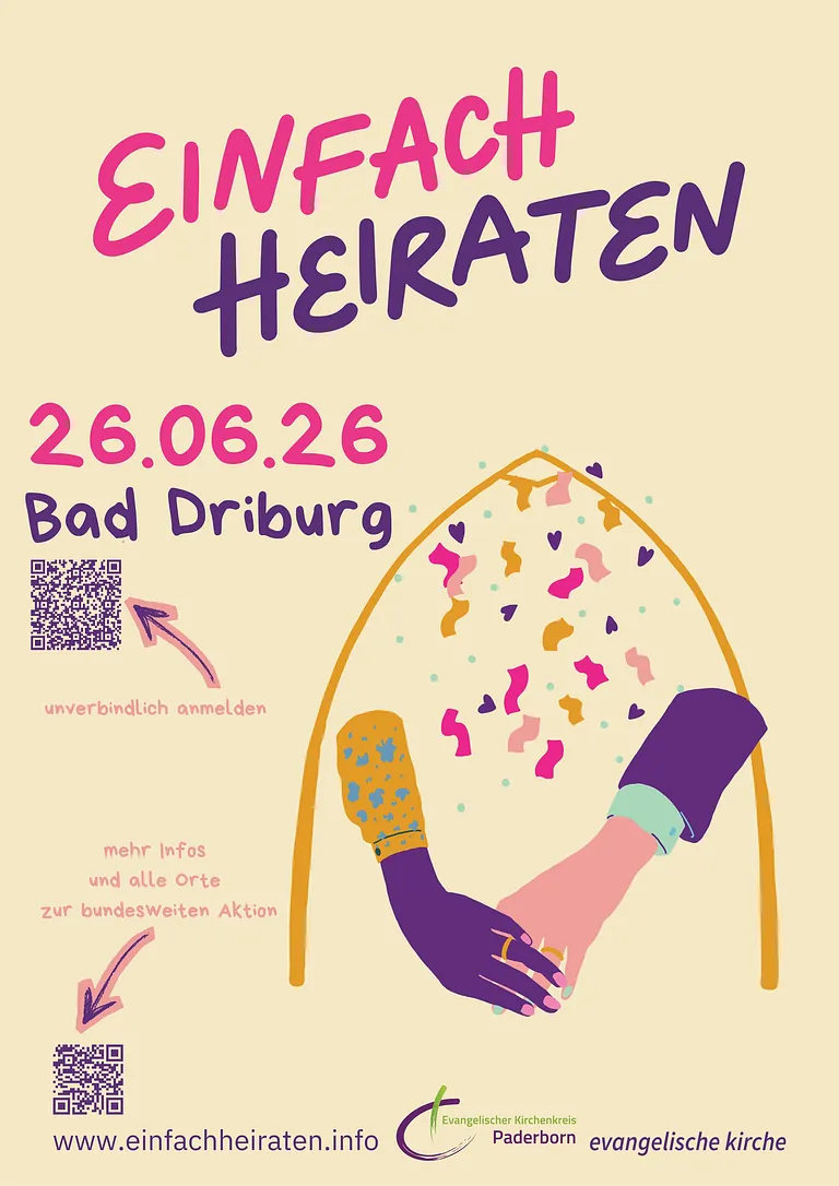 einfach heiraten in Bad Driburg am 26.06.2026